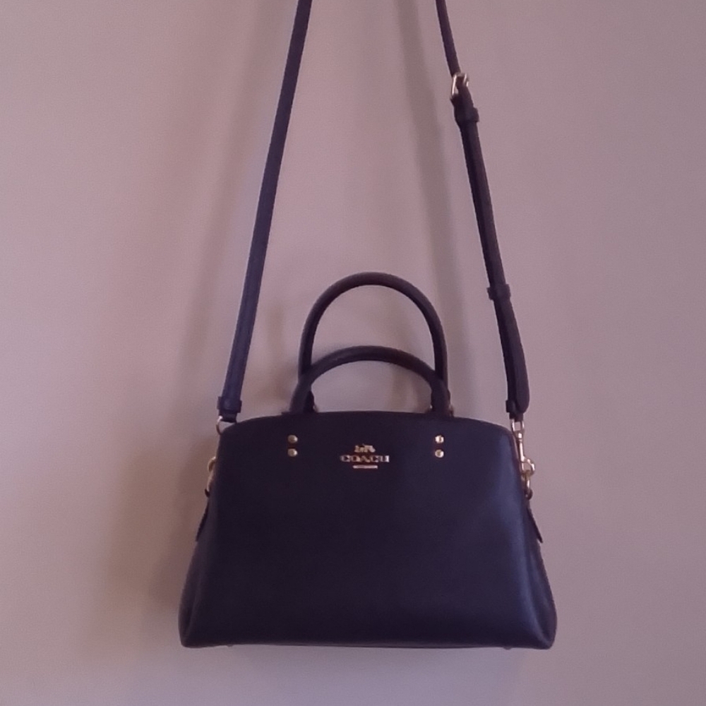 Coach Small Savannah Crossbody In Midnight Navy with Gold Hardware
